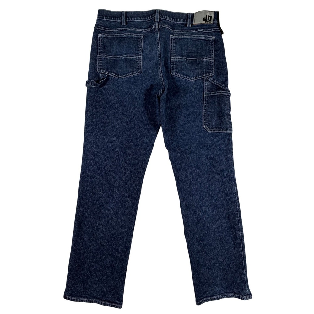40 Grit Duluth Trading Co Slim Fit Carpenter Jeans Dark Wash Blue Mens 38 X 32